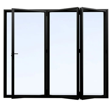 GreenLine Interiors Aluminium Fold Door 2.1mx2.1m Bronze Open to Left Viewed From Outside