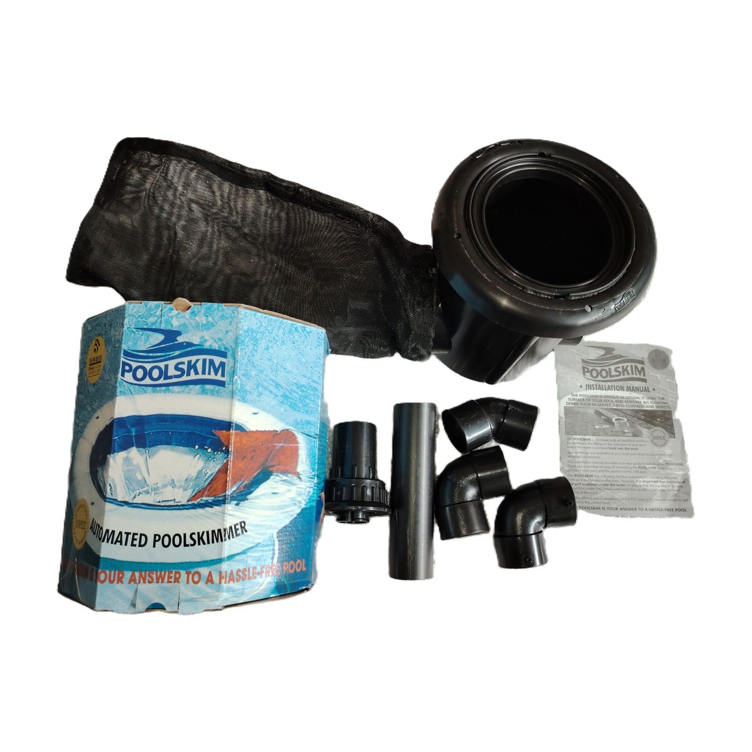 PoolSkim Fixed Surface Skimmer Black