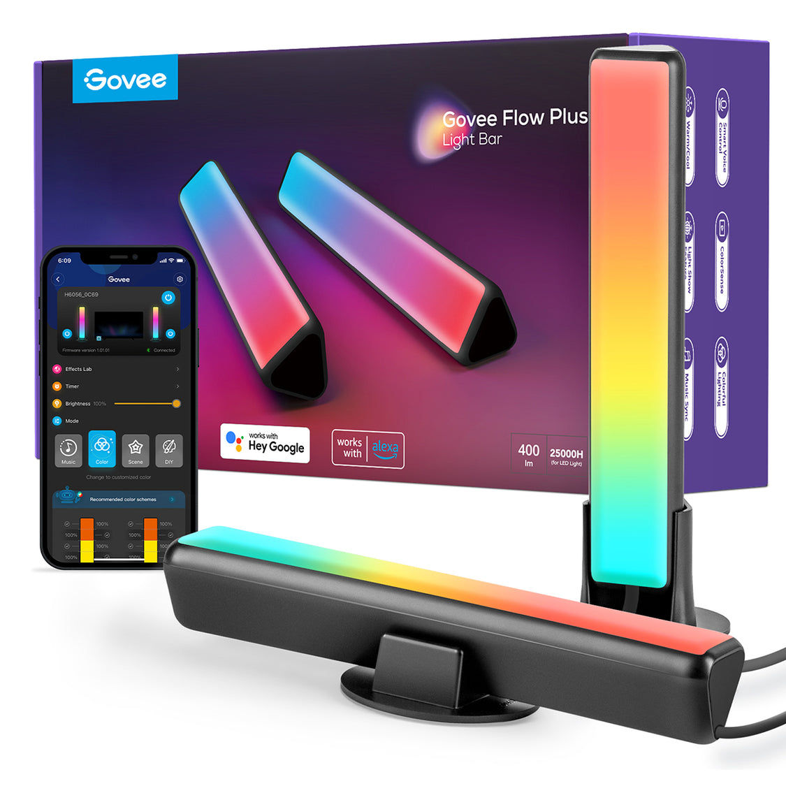 Govee Flow Plus Light Bars - RGBICWW WiFi + Bluetooth Smart LED Light Bars
