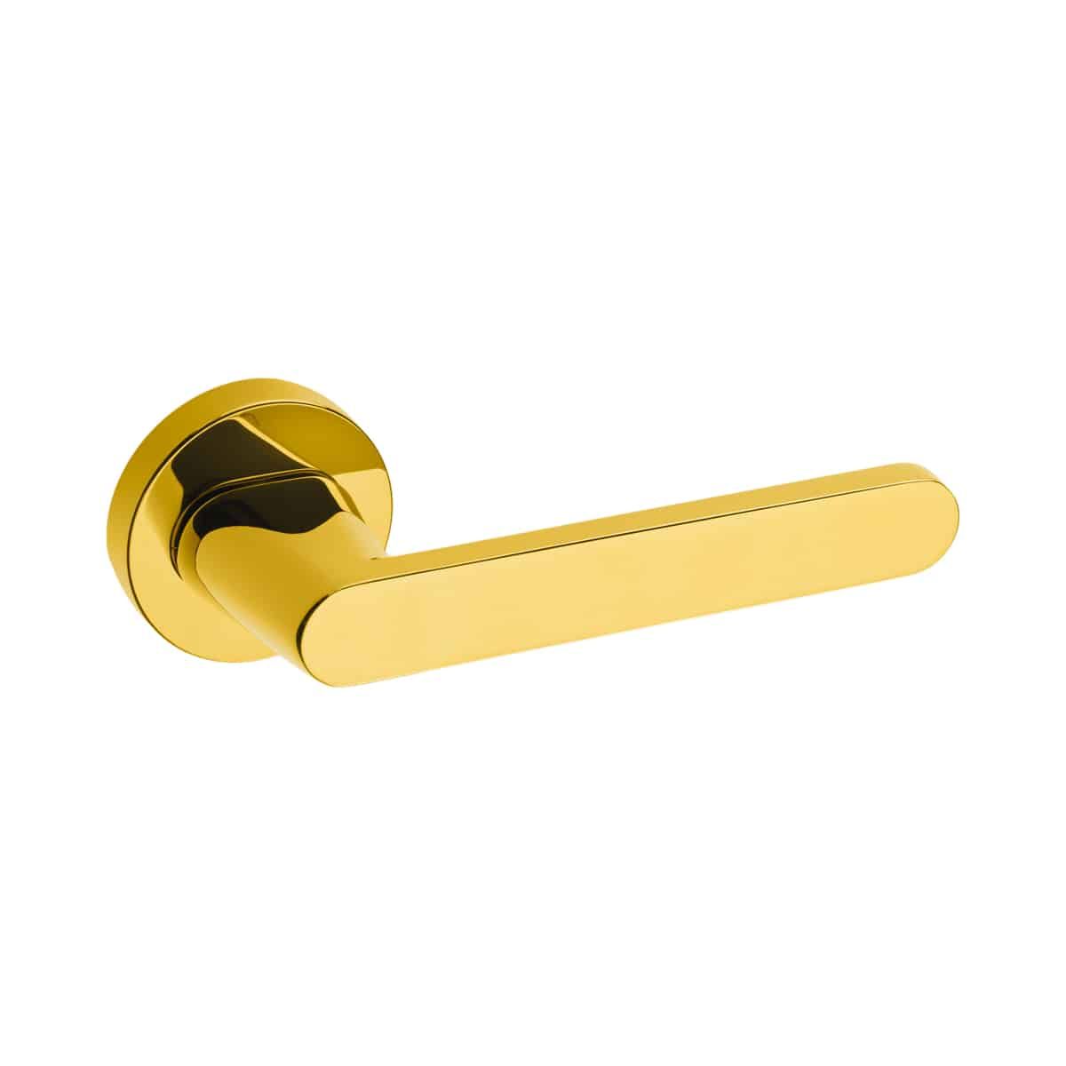 LUSTRO DOOR HANDLE BRASS PVD RND ROSE
