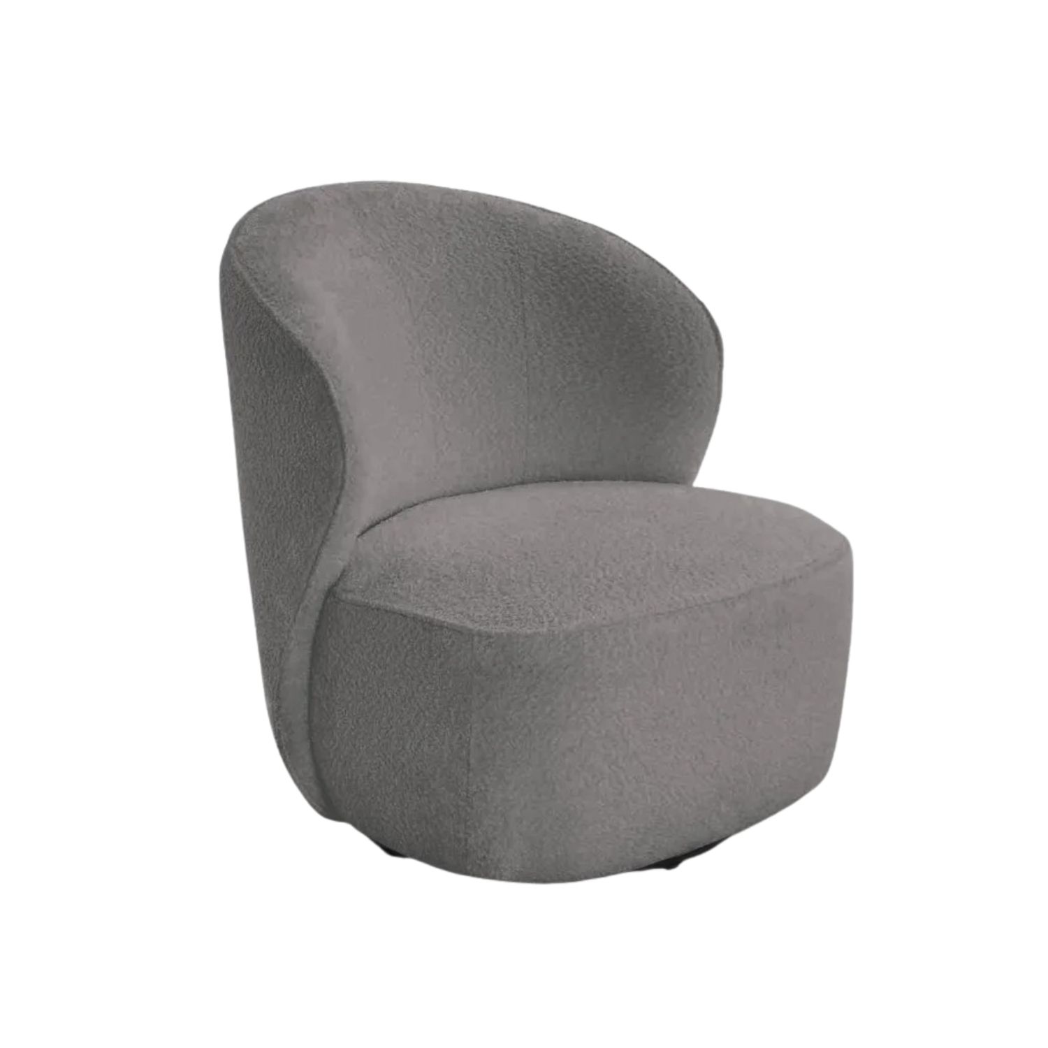 Modern Fabric Swivel Chair - Grey