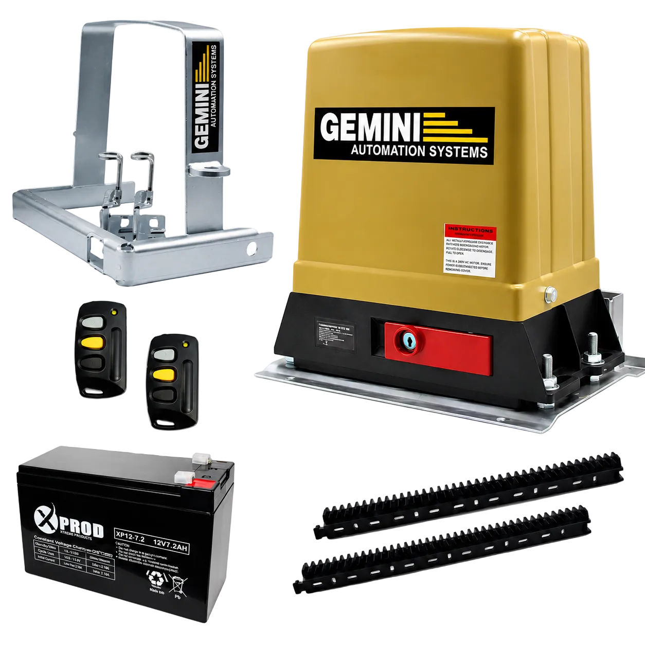 GEMINI 500 Gate Motor Kit - incl Anti Theft Bracket