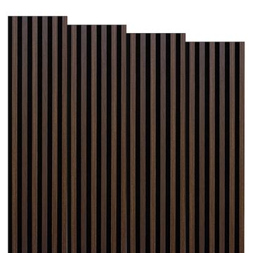 Marbet Design Woodline - 4 units x Dark Oak Lamella Panel on Black Felt - 2700 x 300 mm