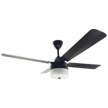 Solent Highbreeze ceiling fan 1200mm 4-blade with Cleo Light Kit and 5-speed Infra-Red Remote - Black