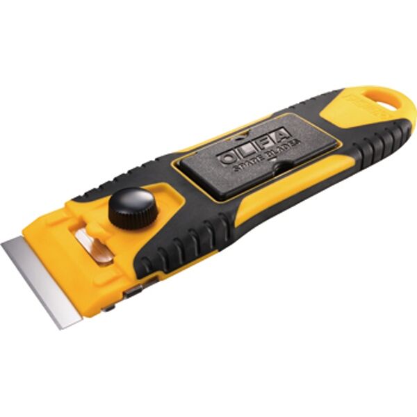 OLFA COMPACT SLIM GLASS SCRAPER S/STEEL BLADE 40MMX18MM INC 6 BLADES