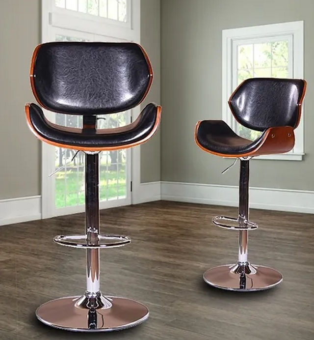 CozyCraft - Solid Back Barstool - Set of 2