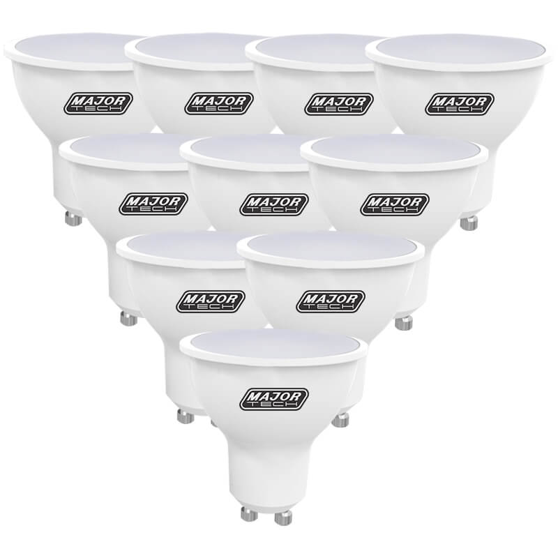 5W LED GU10 Pack of 10 Cool White Lamps (L2P-5C) - Major Tech
