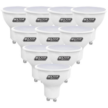 5W LED GU10 Pack of 10 Cool White Lamps (L2P-5C) - Major Tech