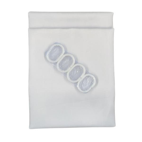 Shower Curtain Rings White 2.0m x 1.3m