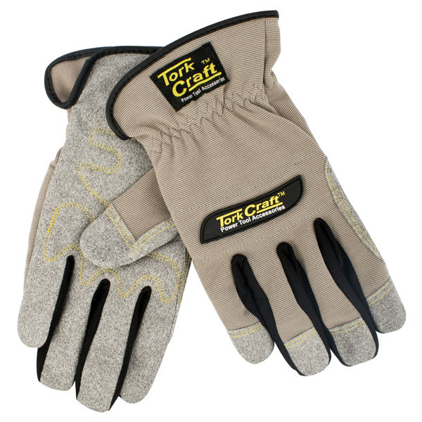 Mechanics Glove Large Synthetic Leather Palm Spandex Back