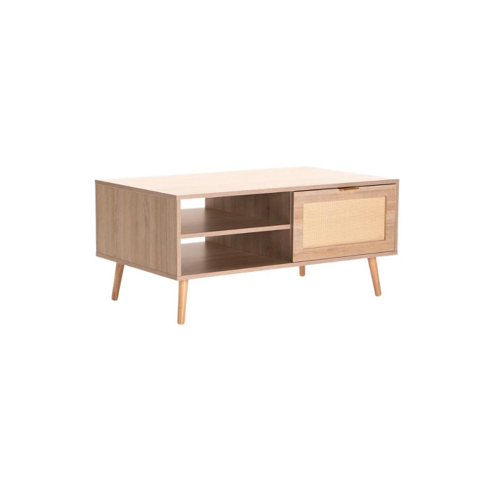 Dewi 100x60cm Coffee Table - Rustic Light Oak