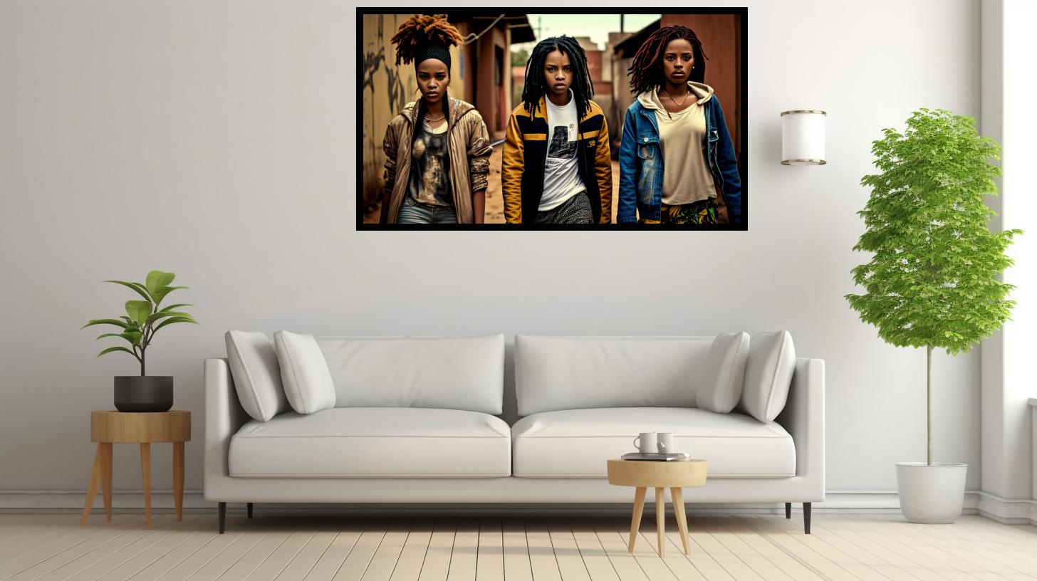 Canvas Wall Art - Girls power - B1619 [120 x 80 cm]