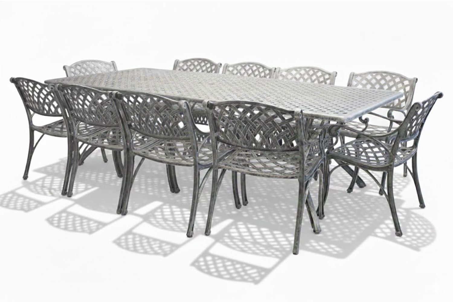 Cottage Aluminium Dining Set 10-Seater