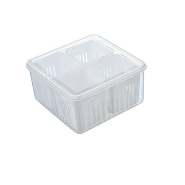 Fridge 4 Division Fresh-Keeping Food Storage Box - 2 Pack
