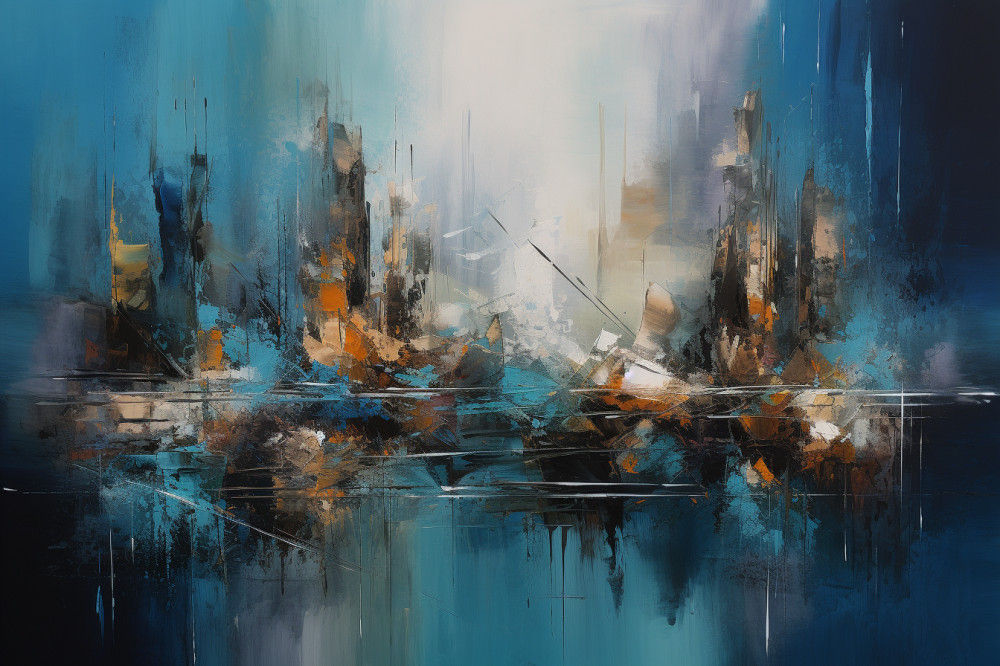 Canvas Wall Art - Golden Melody Is Visually Stunning Abstract - A1183 - [120 x 80 cm]