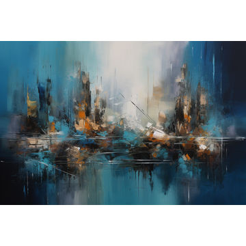 Canvas Wall Art - Golden Melody Is Visually Stunning Abstract - A1183 - [120 x 80 cm]