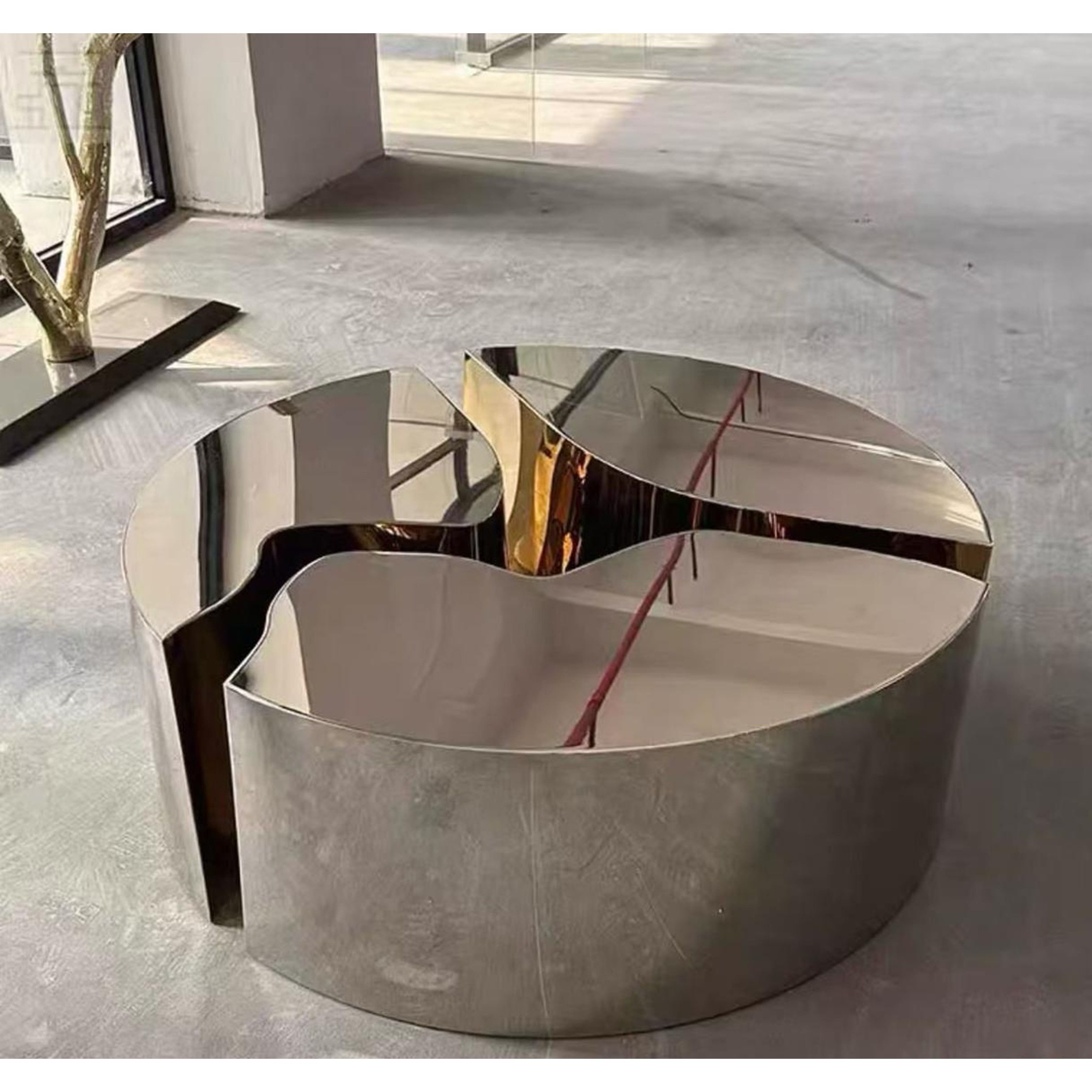 Madiega Furniture - Curved Split-Top Coffee Table