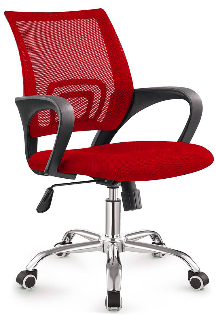 TOCC Zippy Netting Back Typist Office Chair with Chrome Base - Red