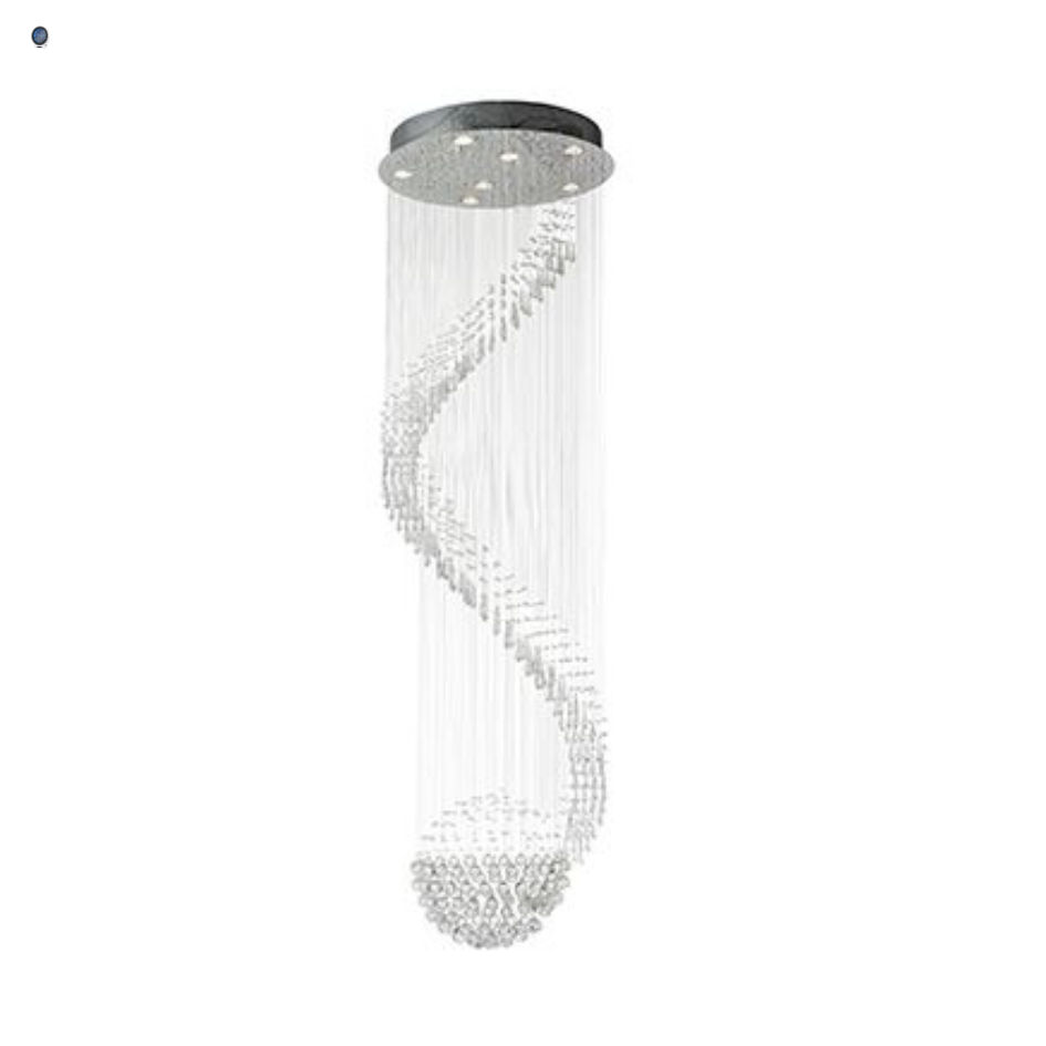 7LT Ring Chandelier Crystal Chrome GU10 7x50w