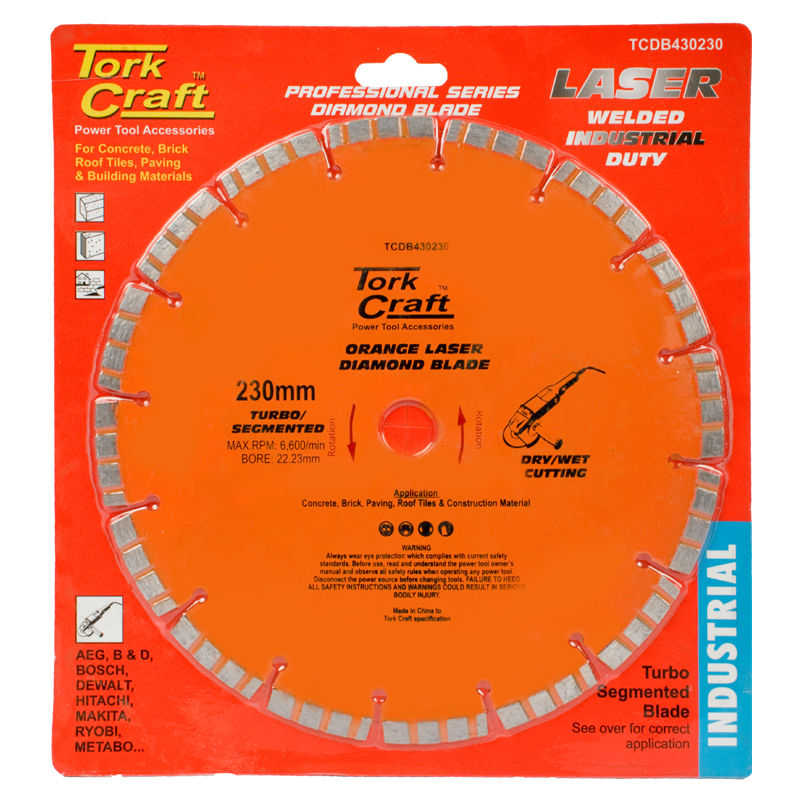 Tork Craft - Diamond Blade 230 x 22.22 Turbo/Segm.Laser