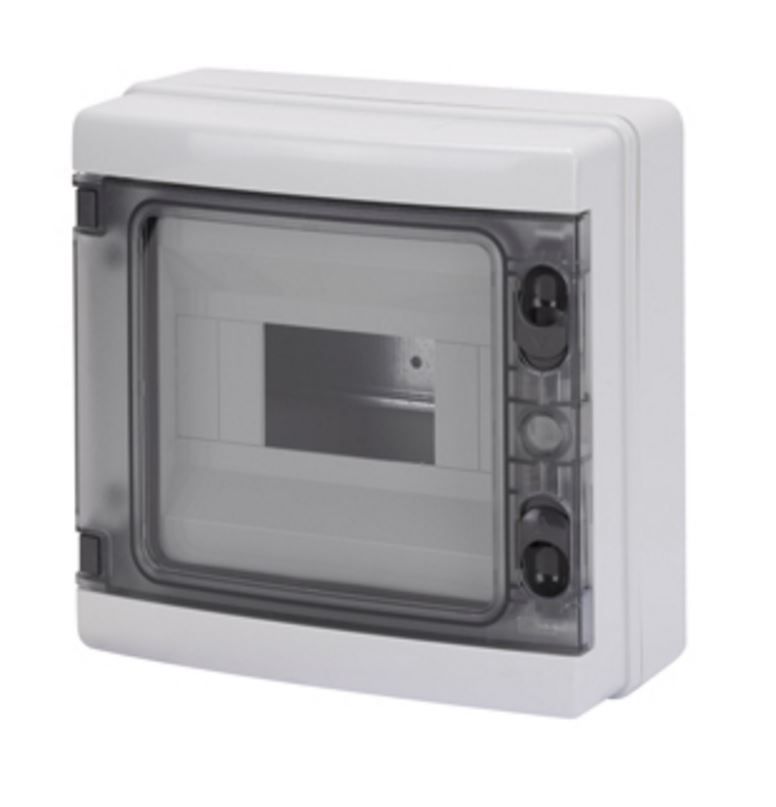 Surface DB 1x8M Smoked Door IP65