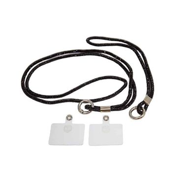 Universal Diamond Phone Lanyard – Neck & Wrist Strap (Black)