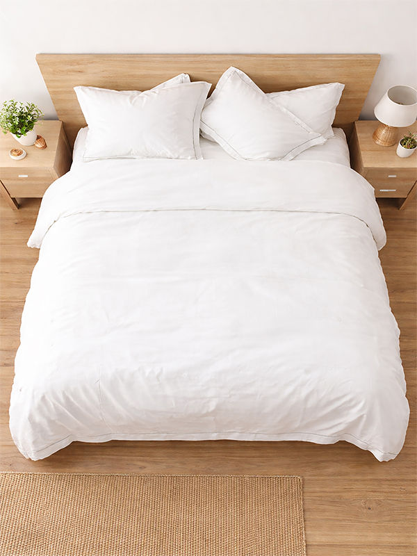 Rey's Fine Linen - Egyptian Collection - Oxford Satin Stitch Duvet Cover - High Rise - Single(06 Sets)