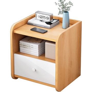 JG20375612 Single Drawer Bedside Table Light Brown
