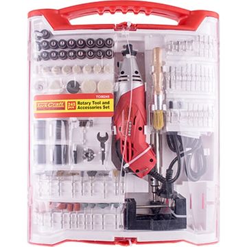 Rotary Tool 170W Accessory Set 245Pc With Stand And Flex Shaft