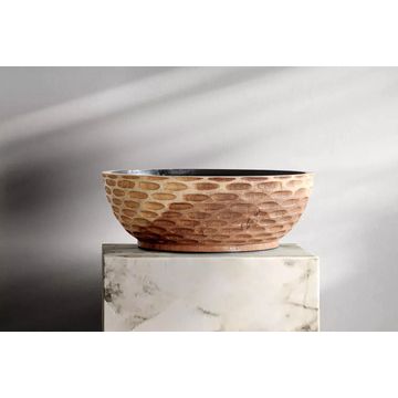 Nanga Large Natural Decorative Bowl – Solid Suar Wood