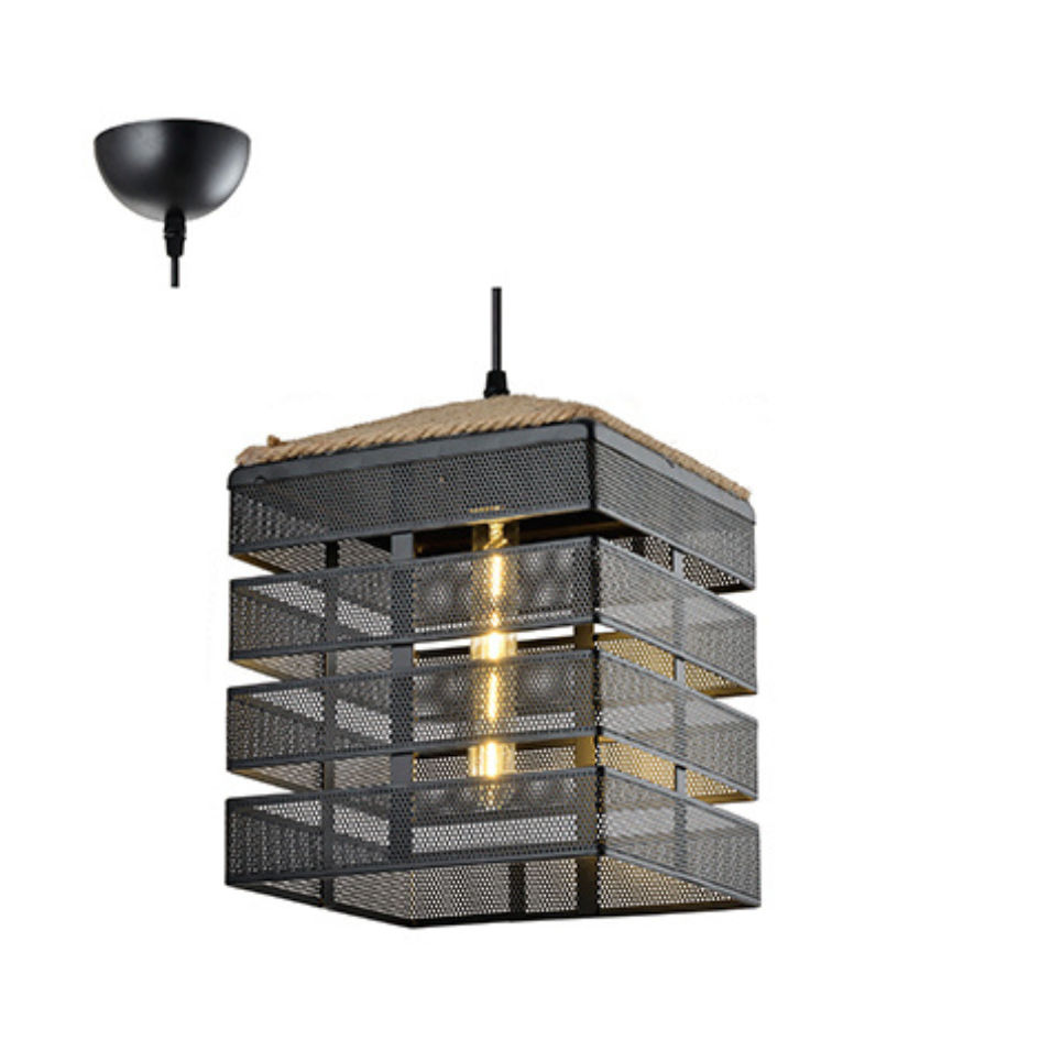 Pendant Light 1Xe27 Metal+Rope Radiant Lighting