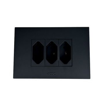 ACDC - Black Orion 3x N-Type 16A Socket Outlet (Pre-Assembled)