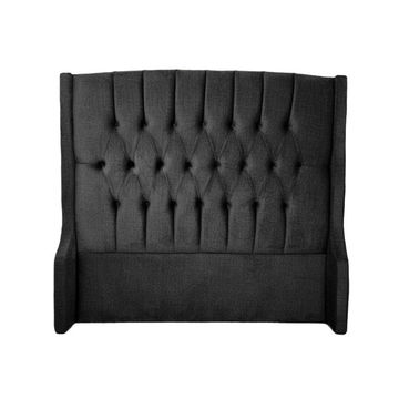 Reyes Wing Tufted Buttoned Headboard -Black