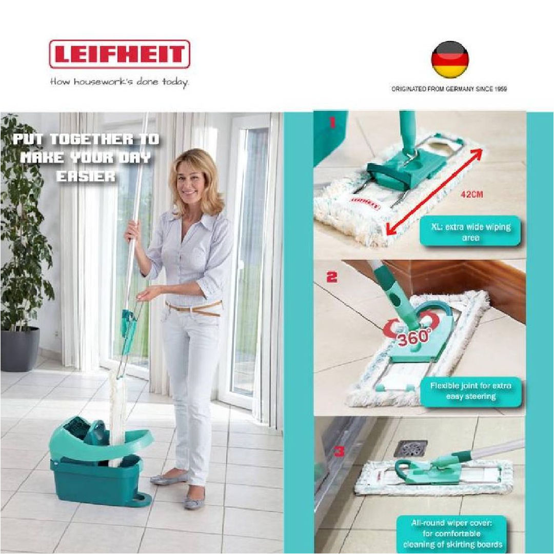 Leifheit Profi XL Floor Sweeper - with handle