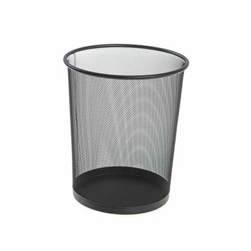 Wire Mesh Round Wastebin - Black