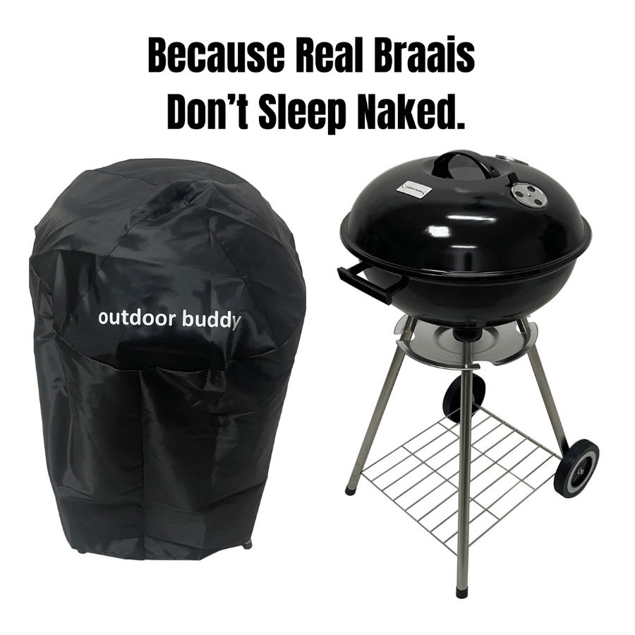 Outdoor Buddy– 46cm Premium Charcoal Kettle Braai with Thermometer & Protective Cover