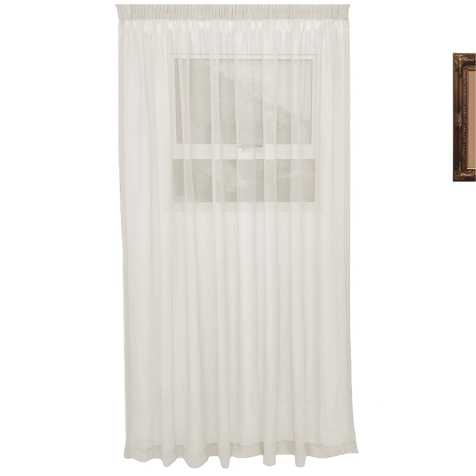 Matoc Designs Curtain -Mystic Voile -Cream -Taped - 230cm W x 230cm H ...