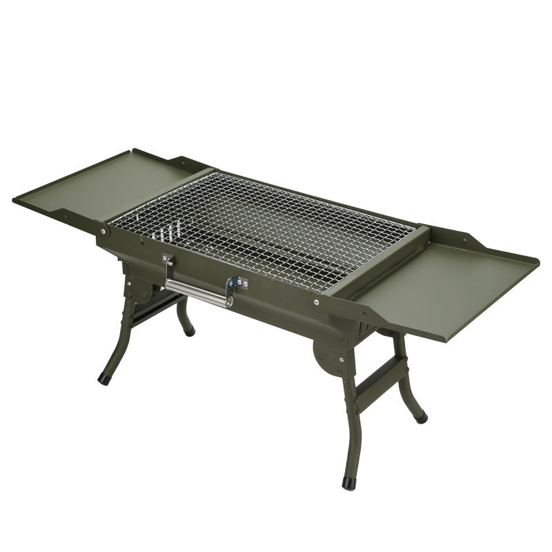 HOMEPOLA Foldable Portable Charcoal Grill, Stainless Steel Grill