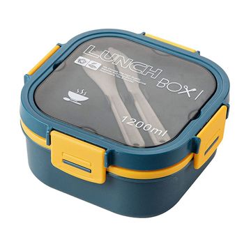 1.2L Eco-Friendly Multiple Compartment Lunch Box - Blue