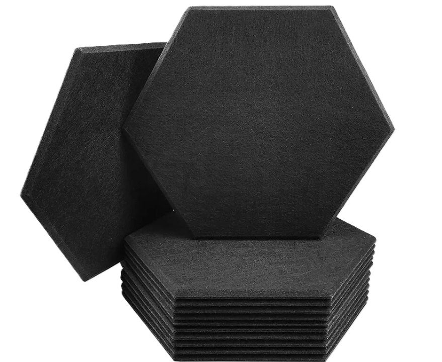 Acoustic Panel Hexagon 12 panel Black