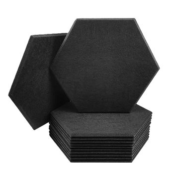 Acoustic Panel Hexagon 12 panel Black