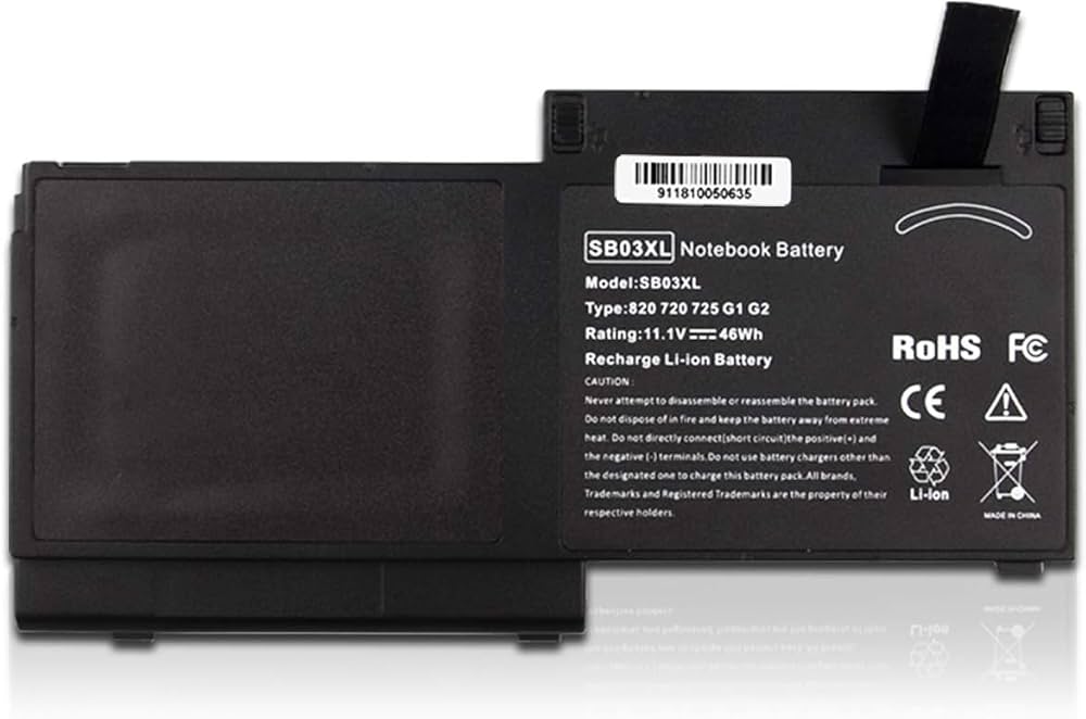 Reliable,long-lasting Vibrant battery for HP EliteBook 720 G1 G2 755 G3 820 G1 G2 (P/N: SB03XL)
