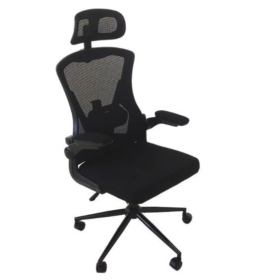 HIGHBACK DELUXE OFFICE CHAIR AH571A W/HEADREST-BLK