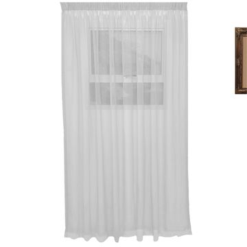 Matoc Designs Curtain - Mystic Voile - White - Taped - 400cm W x 218cm H