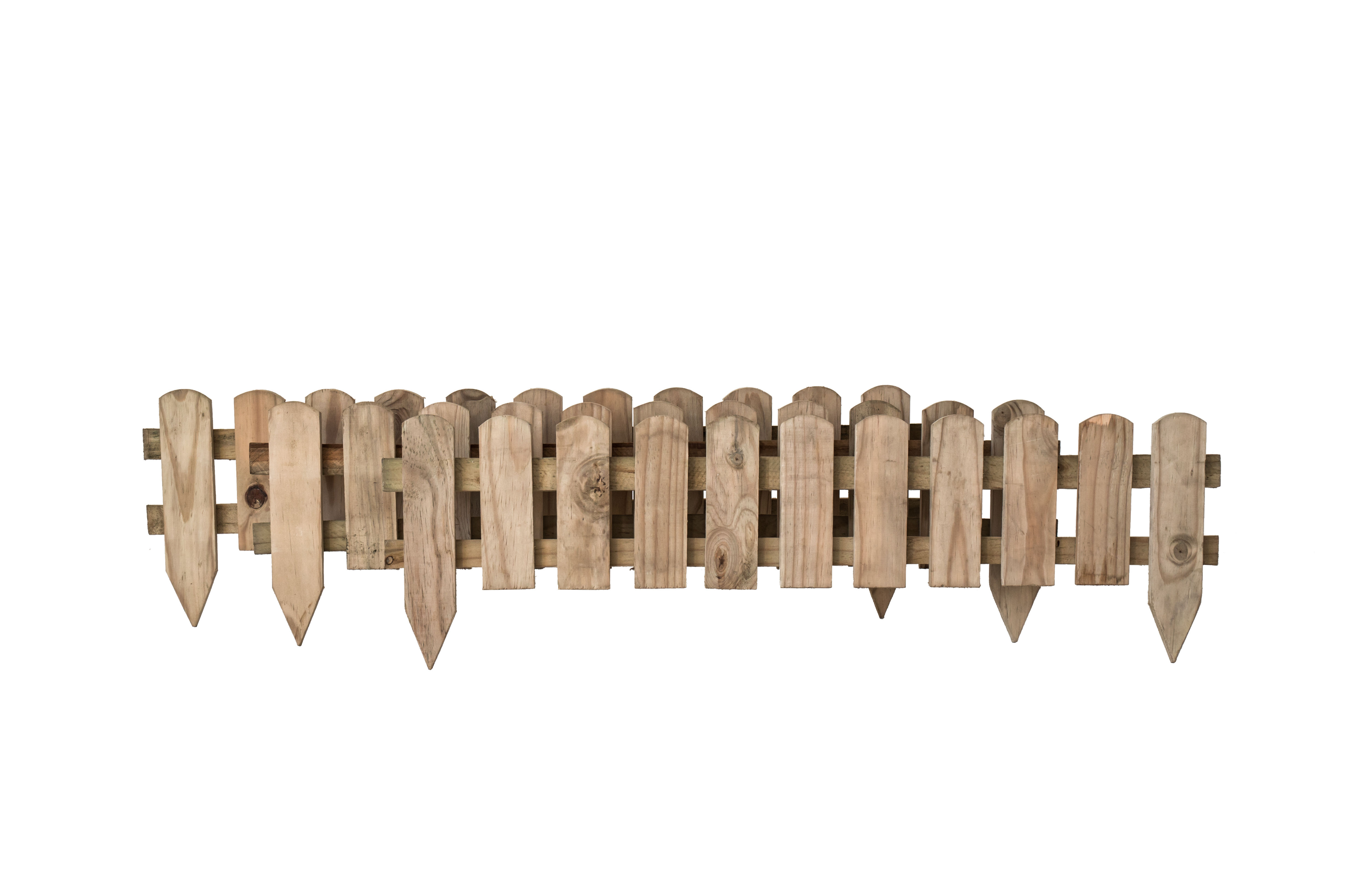 Wooden Domed Picket Fence Set of 3