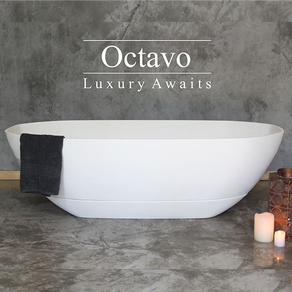 Octavo ThruColour Arctic White Freestanding Bath