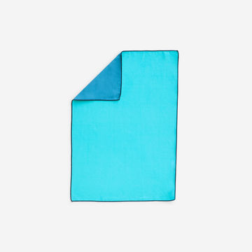 Swimming Microfibre Towel Size S 39 x 55 cm double-sided blue/green