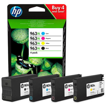 HP 963XL Black Cyan Magenta Yellow Original High Yield Ink Cartridge Multipack - 3YP35AE