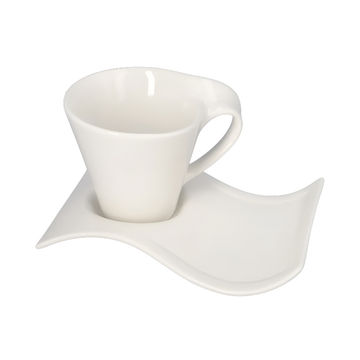 Wavy Cup and Saucer