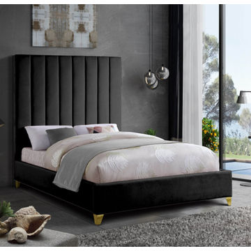 Bliss Sleigh Bed Queen -Black